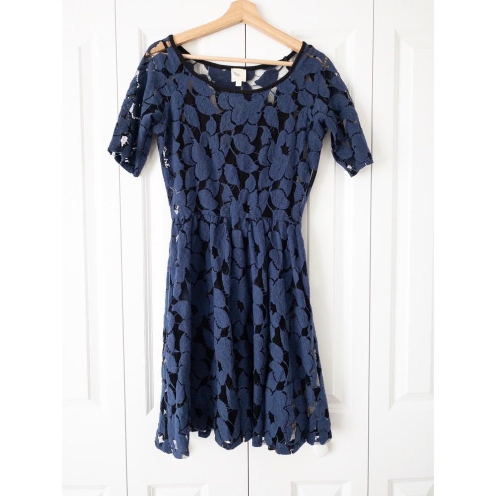Anthropologie Unconditional Osier dress in blue